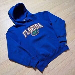 Russell Athletic Florida Gators Hoodie Royal Blue Embroidered Sweatshirt Mens S